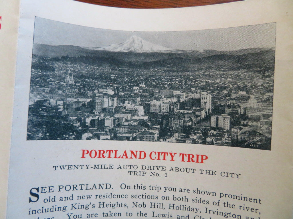 Columbia River Highway Portland Oregon 1920 rare 2' pictorial auto tourism promo