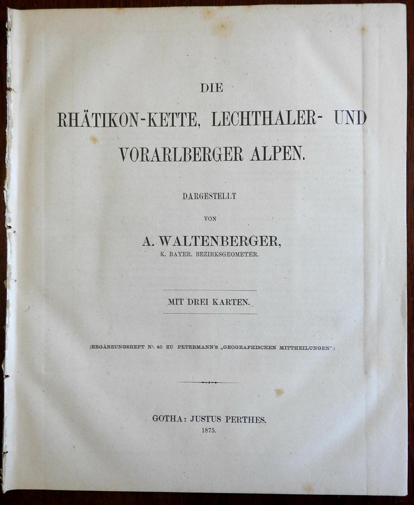 Ratikon Lechthaler Vorarlberger Alps Mountaineering 1875 Waltenberger 3 maps