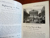 Paris Tourist Brochure w/ city plan map 1920's travel guide vintage advertising