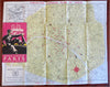 Paris Tourist Brochure w/ city plan map 1920's travel guide vintage advertising