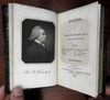 Mason's Poems collected w/ engraved portrait 1805 fine 19th century leather book