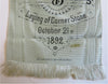 Springfield Mass. Masonic Building Laying corner stone 1892 Souvenir Silk Ribbon