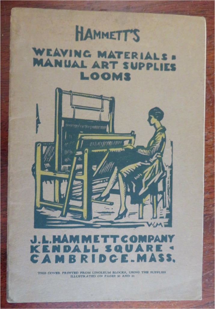 Weaving Looms Art Supplies looms weave 1925 J.K. Hammett Supply Trade Catalog