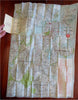 Boston City Plan 1895 Christian Endeavor Convention promo pocket folding map