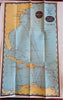 Pan American Flight Map East Coast New York Bahamas Caribbean c 1950's promo map