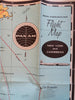 Pan American Flight Map East Coast New York Bahamas Caribbean c 1950's promo map