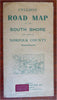 Cyclist's Road Map Norfolk County Massachusetts South Shore 1905-15 pocket map
