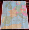 Roadways of Europe Weimar Germany France Italy 1919-35 linen backed large map
