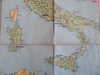 Roadways of Europe Weimar Germany France Italy 1919-35 linen backed large map