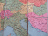 Roadways of Europe Weimar Germany France Italy 1919-35 linen backed large map