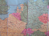 Roadways of Europe Weimar Germany France Italy 1919-35 linen backed large map