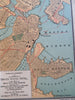 United States Hotel Boston Tourist's Map 1889 vintage advert folding pocket map