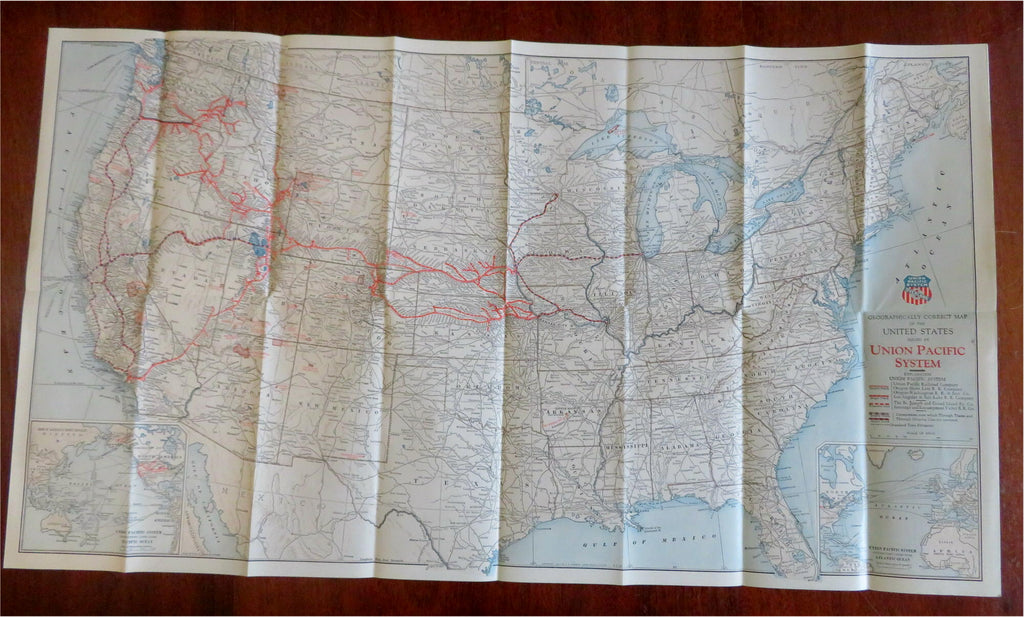 Union Pacific Railway 1931 Promotional Brochure U.S. Map Chinatown brochure