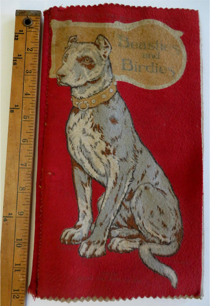 Beasties and Birdies Children's Animal Book c.1915 pictorial fabric cloth pages
