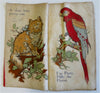 Beasties and Birdies Children's Animal Book c.1915 pictorial fabric cloth pages