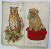 Beasties and Birdies Children's Animal Book c.1915 pictorial fabric cloth pages