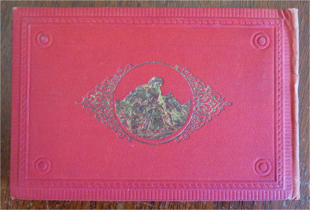 German Rhine c. 1880's pictorial souvenir album large folding map