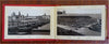 German Rhine c. 1880's pictorial souvenir album large folding map
