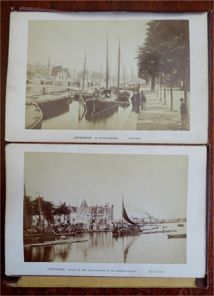 Amsterdam Netherlands c. 1860's albumen photo tourist souvenir album 11 views