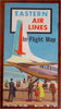 Eastern Air Lines Flight Maps Avis Car Rental 1957 promotional brochure