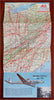 Eastern Air Lines Flight Maps Avis Car Rental 1957 promotional brochure