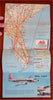 Eastern Air Lines Flight Maps Avis Car Rental 1957 promotional brochure