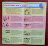Eastern Air Lines Flight Maps Avis Car Rental 1957 promotional brochure