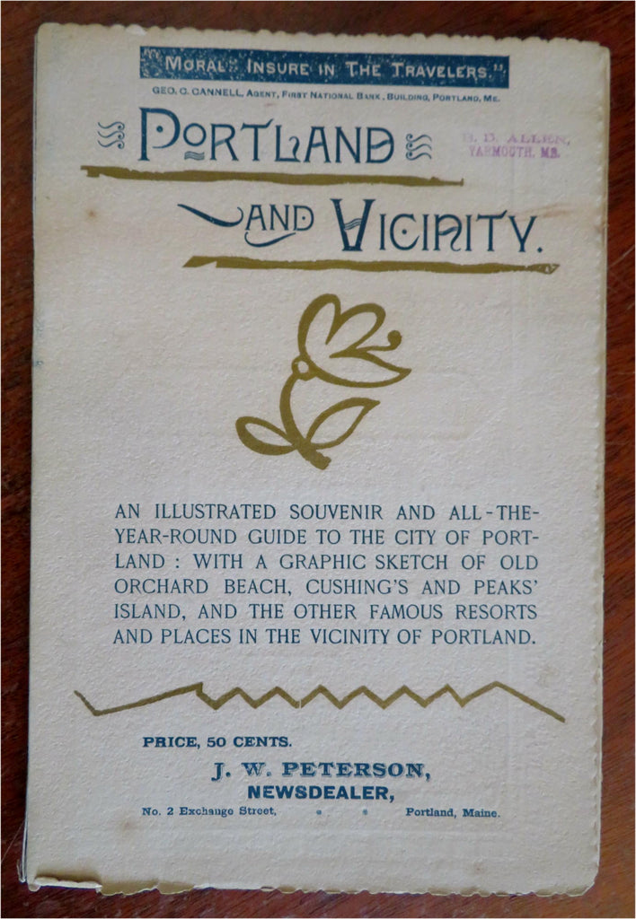 Portland Maine Resorts & City c.1888 pictorial Souvenir Album extensive adverts