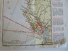 Alaska Yukon Princess Cruises Travel Brochure 1940 large map Canadian Pacific
