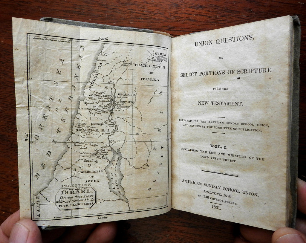 New Testament Primer 1831 American Sunday School Union Juvenile's Book with Map
