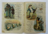 Juvenile Linen Books c. 1890's Lot x 2 Children's Stories Kittens Christmas