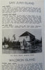 San Juan Islands Washington Resort Guide c. 1940's travel brochure w/ nice map
