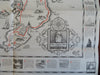 Cape Ann Trail Gloucester Mass. c. 1930 travel brochure cartoon pictorial map