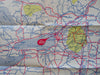1,000 Island Bridge New York to Canada c.1939 travel brochure w/ large map