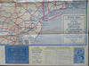 1,000 Island Bridge New York to Canada c.1939 travel brochure w/ large map