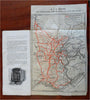 Paris-Lyon-Mediterranean Railway c.1910 illustrated travel brochure w/ map