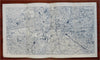 London UK Pictorial City Plan birds-eye view 1900 scarce color 3-D prospect map