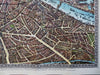 London UK Pictorial City Plan birds-eye view 1900 scarce color 3-D prospect map