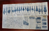 London UK Pictorial City Plan birds-eye view 1900 scarce color 3-D prospect map
