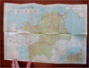 Empire of Japan 1945 large folding pocket map Hiji Publ. large scarce detailed