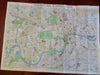 Central London c. 1937 Large Folding Map Tourism Travel