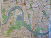 Central London c. 1937 Large Folding Map Tourism Travel