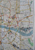 Central London c. 1937 Large Folding Map Tourism Travel