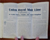 Australia New Zealand to San Francisco 1920's Union Royal Mail Line of NZ