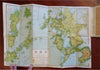 Nagasaki Prefecture Japan c. 1950's folding large color map tourist