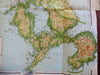 Nagasaki Prefecture Japan c. 1950's folding large color map tourist
