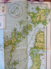 Nagasaki Prefecture Japan c. 1950's folding large color map tourist