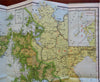 Nagasaki Prefecture Japan c. 1950's folding large color map tourist