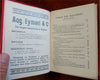 Hotel de Belle Vue Flandres Brussels Belgium 1911 tourist souvenir guide w/ map