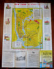 New York World's Fair Transit Map Nat'l Liberty Insurance 1939 Promo birds-eye